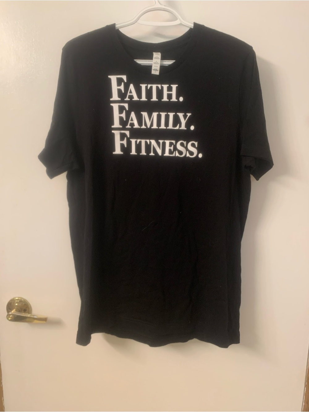 Faith. Family. Fitness. Black Short Sleeve Tee